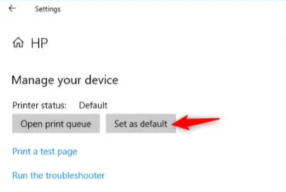 set printer as default
